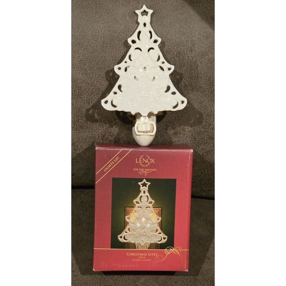 Lenox Christmas Lites Fine Porcelain Tree Night Light